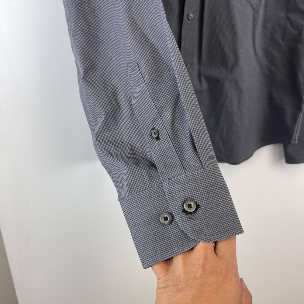 UNTUCKit (XL) Mens Slim Fit Cotton Button Down Shirt Gray - Picture 5 of 9